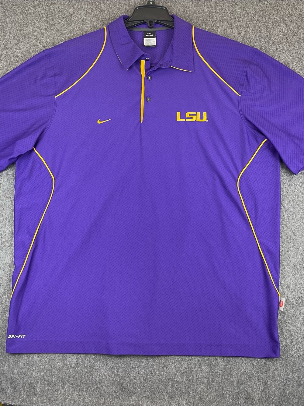 Nike Dri Fit Vintage Y2K LSU Tigers Polo Shirt Mens 2XL